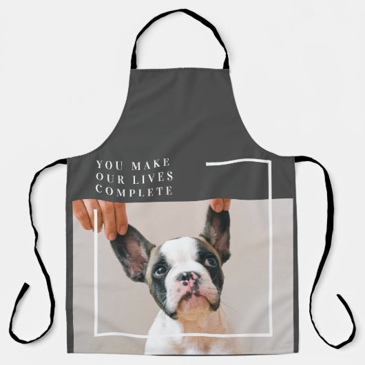 Modern Dog Photo | Dog Quote Schort (Voorkant)