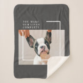 Modern Dog Photo | Dog Quote Sherpa Deken (Voorkant)