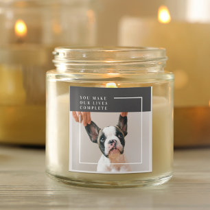 Modern Dog Photo   Dog Quote Vierkante Sticker