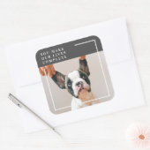 Modern Dog Photo | Dog Quote Vierkante Sticker (Envelop)