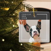 Modern Dog Photo | Koelste hond ooit Keramisch Ornament