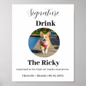 Modern Dog signature drink bruiloft Poster (Voorkant)