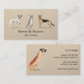 Modern Dog Trainer waterverf dog illustratie Visitekaartje (Voorkant / Achterkant)