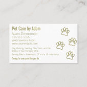 Modern Dog Walker Pet Sitter Pawsome Soft Green Visitekaartje (Achterkant)