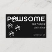 Modern Dog Walker Pet Sitter Pawsome Visitekaartje (Voorkant)