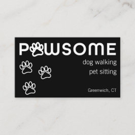 Modern Dog Walker Pet Sitter Pawsome Visitekaartje