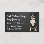 Modern Dog Walker Pet Sitter Watercolor Black Visitekaartje (Voorkant)