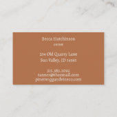 Modern Dog Walker Pet Sitter Waterverf Visitekaartje (Achterkant)