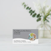 Modern Dog Walking Services Business Cards Visitekaartje (Staand voorkant)