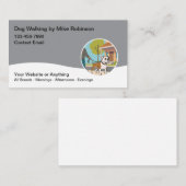 Modern Dog Walking Services Business Cards Visitekaartje (Voorkant / Achterkant)