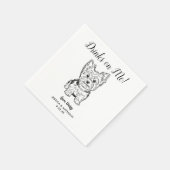 Modern Dog Wedding Cocktail Napkins  Servet (Hoek)