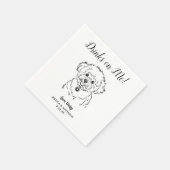 Modern Dog Wedding Cocktail Napkins  Servet (Hoek)