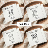 Modern Dog Wedding Cocktail Napkins Servet
