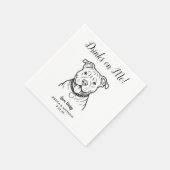 Modern Dog Wedding Cocktail Napkins Servet (Hoek)