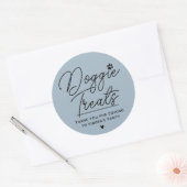 Modern Doggie traktaties dank je Pawty Ronde Sticker (Envelop)