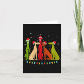 Modern Dogs 60s 70s 80s Style Funny Dogs Christmas Kaart (Voorkant)