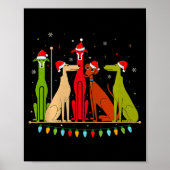 Modern Dogs 60s 70s 80s Style Funny Dogs Christmas Poster (Voorkant)