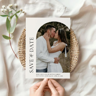 Modern Dome Off Center Foto Opslaan datumkaart Kaart