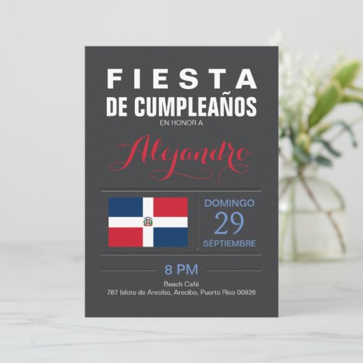 Modern: Dominicaanse Republiek Kaart (Staand voorkant)