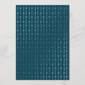Modern donker Blauwgroen Roos Gold Foil Wedding Menu (Achterkant)