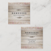 Modern Donker Hood Glitter Square Visitekaartje (Voorkant / Achterkant)