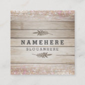 Modern Donker Hood Glitter Square Visitekaartje (Voorkant)