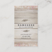 Modern donker hout - Verticaal Visitekaartje (Achterkant)