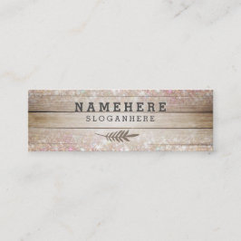 Modern donker koffiehout Glitter Mini Visitekaartj Mini Visitekaartje