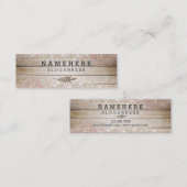 Modern donker koffiehout Glitter Mini Visitekaartj Mini Visitekaartje (Voorkant / Achterkant)