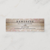 Modern donker koffiehout Glitter Mini Visitekaartj Mini Visitekaartje (Achterkant)