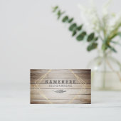 Modern donker koffiehout Visitekaartje (Staand voorkant)