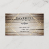 Modern donker koffiehout Visitekaartje (Achterkant)