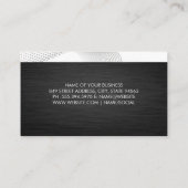 Modern Donker Metallic | Moderne achtergrond Visitekaartje (Achterkant)