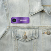 Modern donker Paarse metaalachtige zakelijke medew Naamplaatje (In situ)