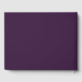 Modern Donker Paarse Roos Goud Glitter Script Gastenboek (Achterkant)