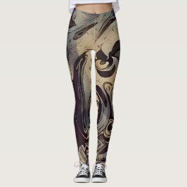 Modern donker patroon leggings