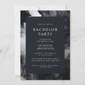Modern Donker Smoky Grey Elegant vrijgezellenfeest Kaart (Voorkant)