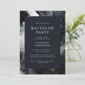Modern Donker Smoky Grey Elegant vrijgezellenfeest Kaart (Staand voorkant)