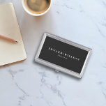 Modern donker visitekaarthouder<br><div class="desc">Moderne donkere luxe Business Card Case</div>
