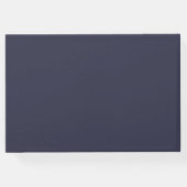 Modern Donkerblauw Goud Glitter Script Gastenboek (Achterkant)