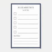 Modern donkerblauw om lijst uit te voeren post-it® notes (Voorkant)