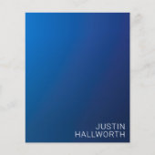 Modern donkerblauw verloop & minimale bewerkbare t (Voorkant)