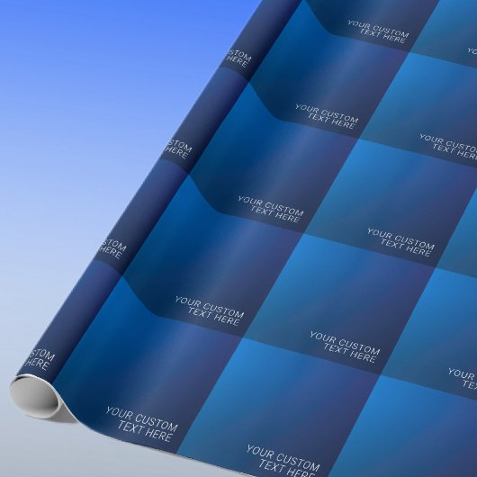 Modern donkerblauw verloop & minimale bewerkbare t cadeaupapier