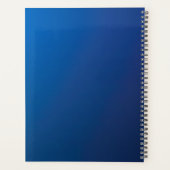 Modern donkerblauw verloop & minimale bewerkbare t planner (Achterkant)