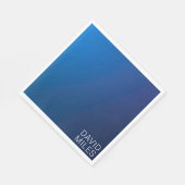 Modern donkerblauw verloop & minimale bewerkbare t servet (Hoek)