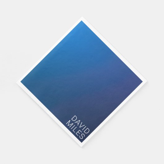 Modern donkerblauw verloop & minimale bewerkbare t servet (Hoek)