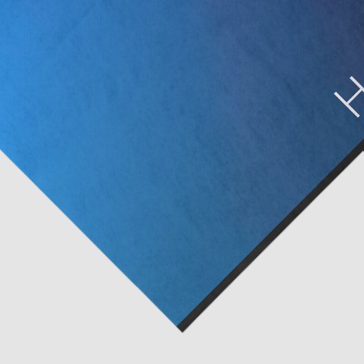 Modern donkerblauw verloop & minimale bewerkbare t tissuepapier (Detail)