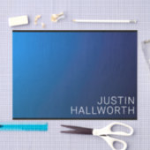 Modern donkerblauw verloop & minimale bewerkbare t tissuepapier (Craft)