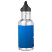 Modern donkerblauw verloop & minimale bewerkbare t waterfles (Links)