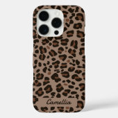 Modern donkerbruin luipaard cheetah patroon Case-Mate iPhone case (Achterkant)